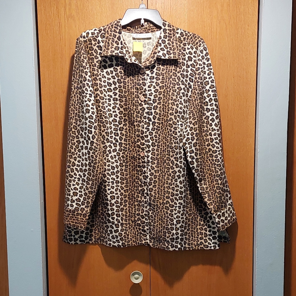 Dress Barn Leopard Print Women's Jacket 14/16